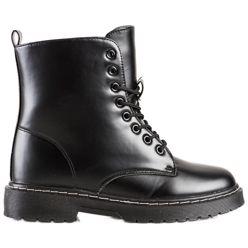 SHELOVET Botas elegantes de amarrar preto