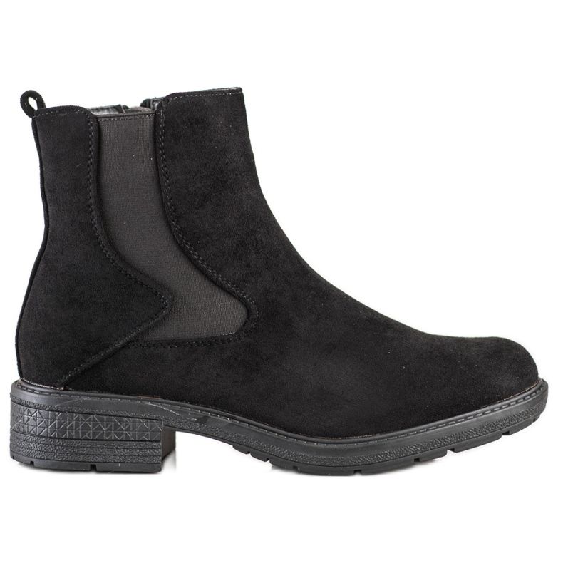 SHELOVET Botas de camurça preta preto
