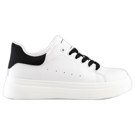 Ideal Shoes Tênis branco clássico Ideal Shoes Tênis branco clássico