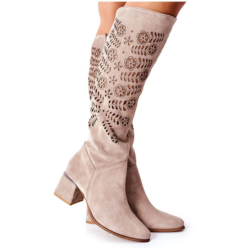 Lewski Shoes Camurça Lewski Botas Openwork Brown Romena castanho