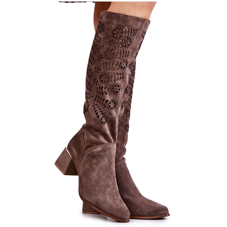 Lewski Shoes Camurça Lewski Botas Openwork Brown Romena castanho