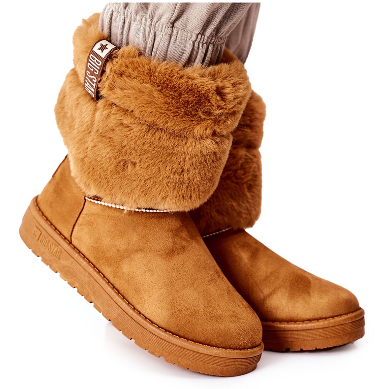 Botas de neve femininas Big Star II274127 Camel castanho Botas de neve femininas Big Star II274127 Camel castanho