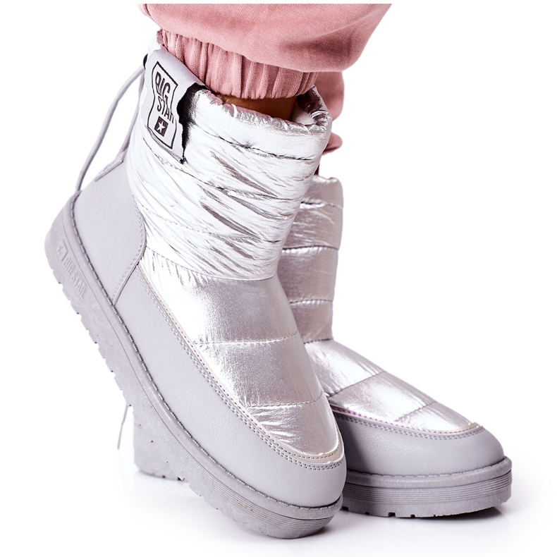 Botas de neve femininas Big Star II274118 prata