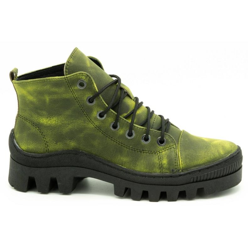 Polbut Botas femininas de couro D1 verde