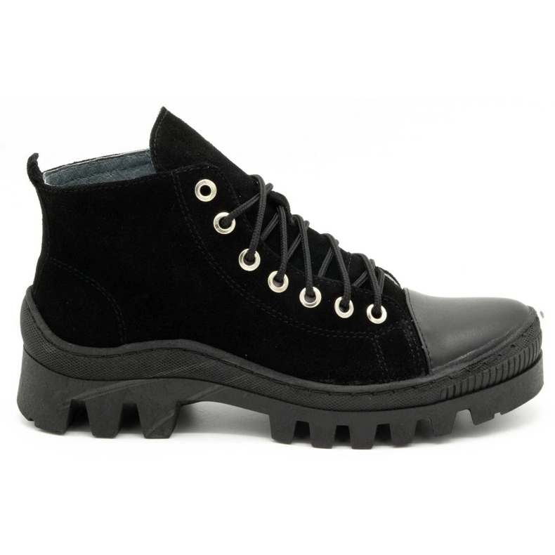 Polbut Botas femininas de couro D1 pretas preto