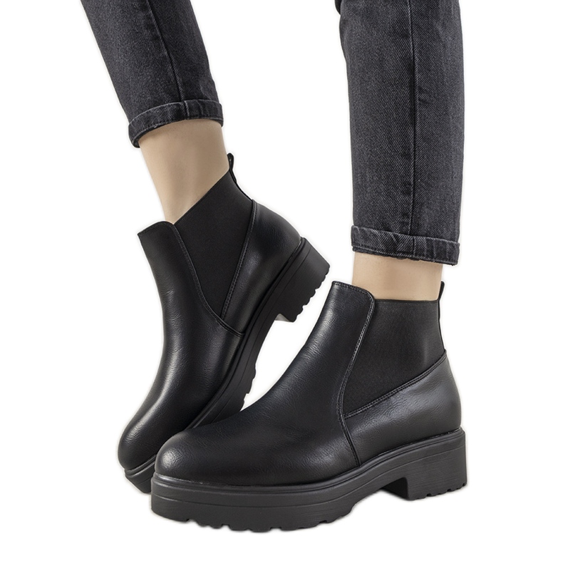 Botas clássicas pretas com elástico Santacruz preto