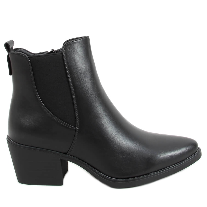 Botas pretas de salto baixo HQ1363 Pretas preto