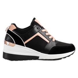 SHELOVET Tênis de cunha preto SHELOVET Tênis de cunha preto