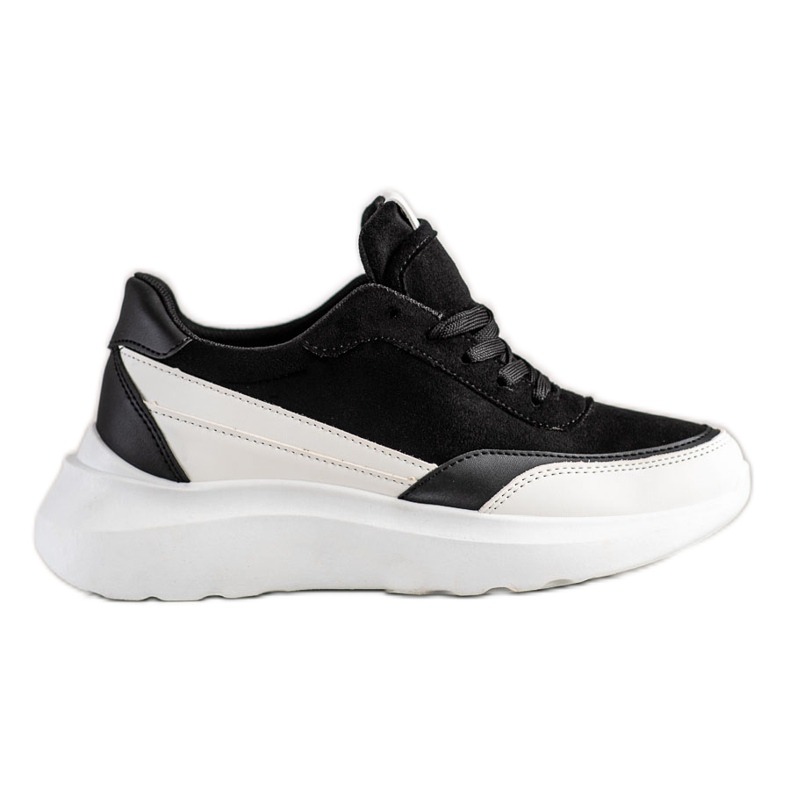 SHELOVET Tênis de camurça preta preto