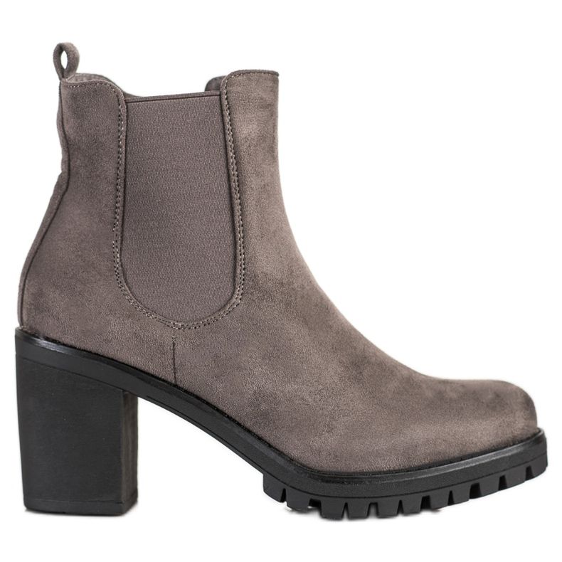 Seastar Botas clássicas de salto alto cinza Seastar Botas clássicas de salto alto cinza