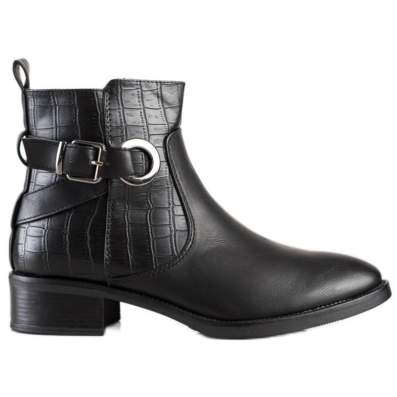 Super Mode Botas casuais com fivela preto