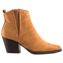 Bestelle Botas de camurça em spitz marrom