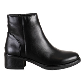 Lovery Botas de couro ecológicas casuais preto Lovery Botas de couro ecológicas casuais preto