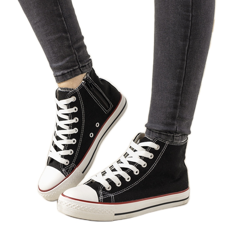 Tênis de tornozelo preto Mediana