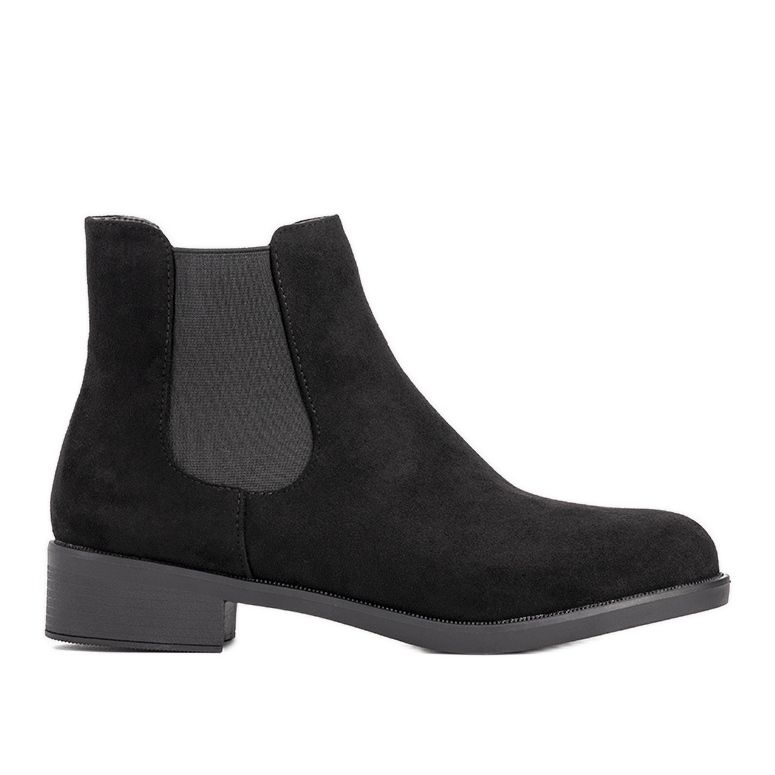 Botas pretas clássicas femininas com isolamento de cristal preto Botas pretas clássicas femininas com isolamento de cristal preto