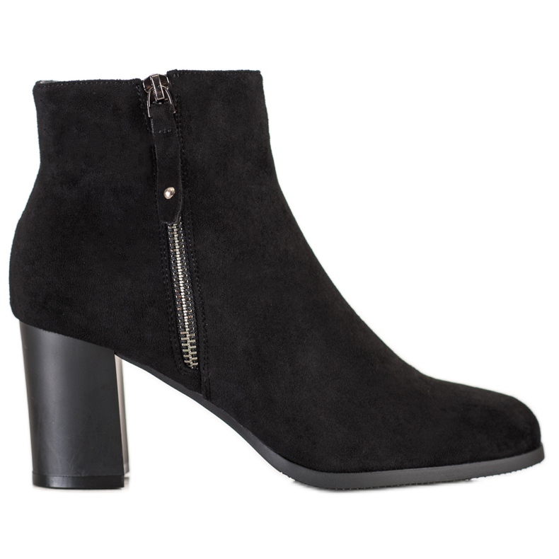 Bestelle Botas Elegantes Com Zíper Decorativo preto
