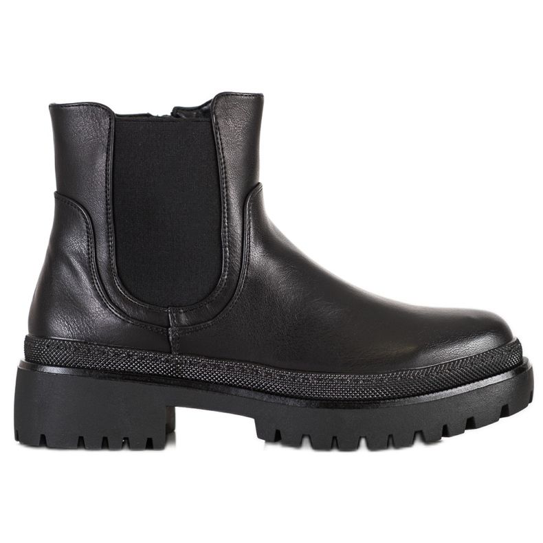 Renda Botas pretas na plataforma preto