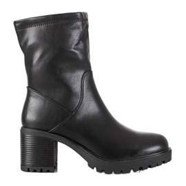 Lovery Botas altas em um poste preto Lovery Botas altas em um poste preto