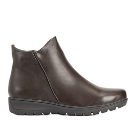 Botas rasas lisas marrons Garrido marrom