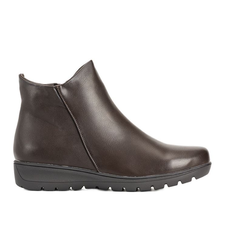 Botas rasas lisas marrons Garrido castanho