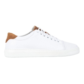 Polbut Sapatos de couro masculino 2109 branco