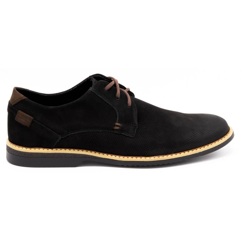 KOMODO Sapatos casuais masculinos de couro 859L pretos