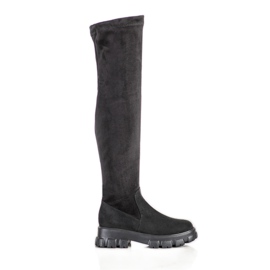 SHELOVET Botas com plataforma de camurça preto SHELOVET Botas com plataforma de camurça preto