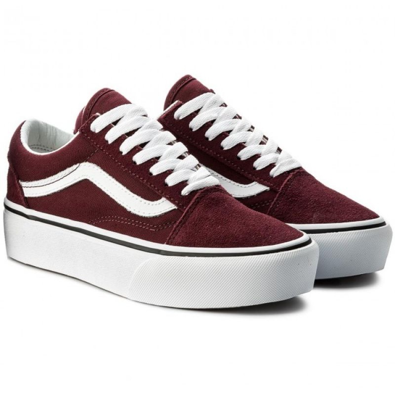 Vans platform deals vermelho