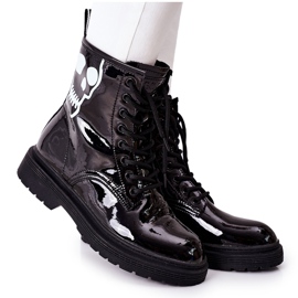 Botas femininas com caveira GOE II2N4047 Pretas preto