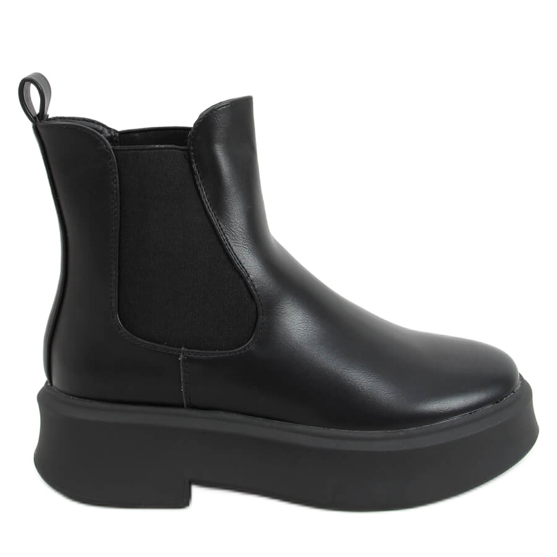 Botas pretas Chelsea com sola espessa NS222P preta preto
