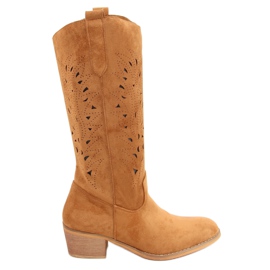 Camel RT89959 Botas camelo com orifícios marrom