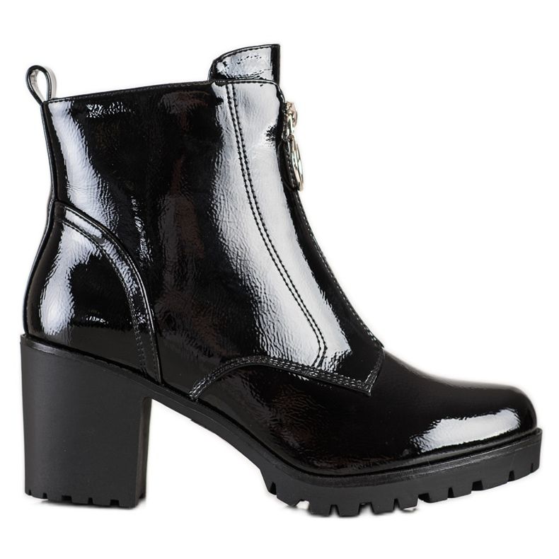 Bestelle Botas de couro envernizado preto