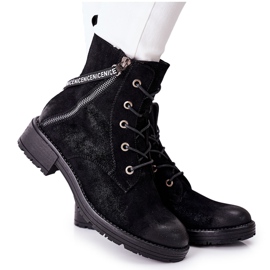 Vinceza Botas de trabalhadoras pretas Goorey preto