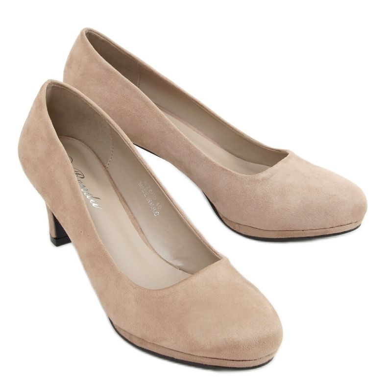 Bombas na plataforma bege KZ600 Khaki cáqui