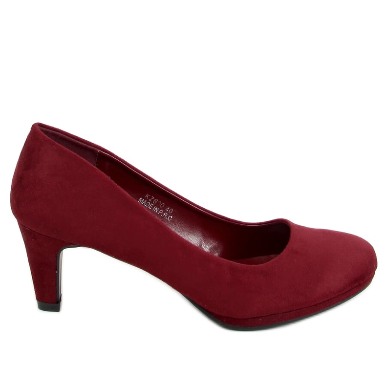 Bombas na plataforma de vinho Borgonha KZ600 vermelho multicolorido