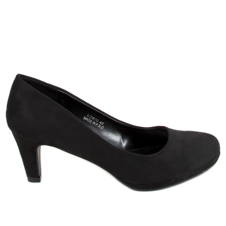 Black Pumps na plataforma preta KZ600 Black preto