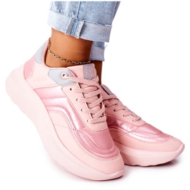 Sapatos esportivos femininos Memory Foam Big Star II274333 rosa