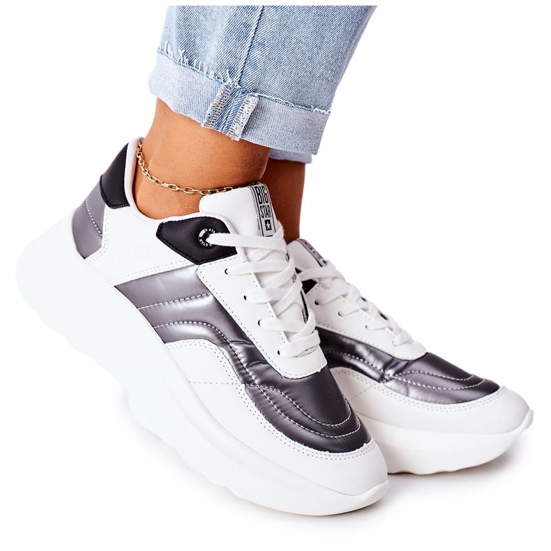 Sapatos esportivos femininos Memory Foam Big Star II274335 Branco