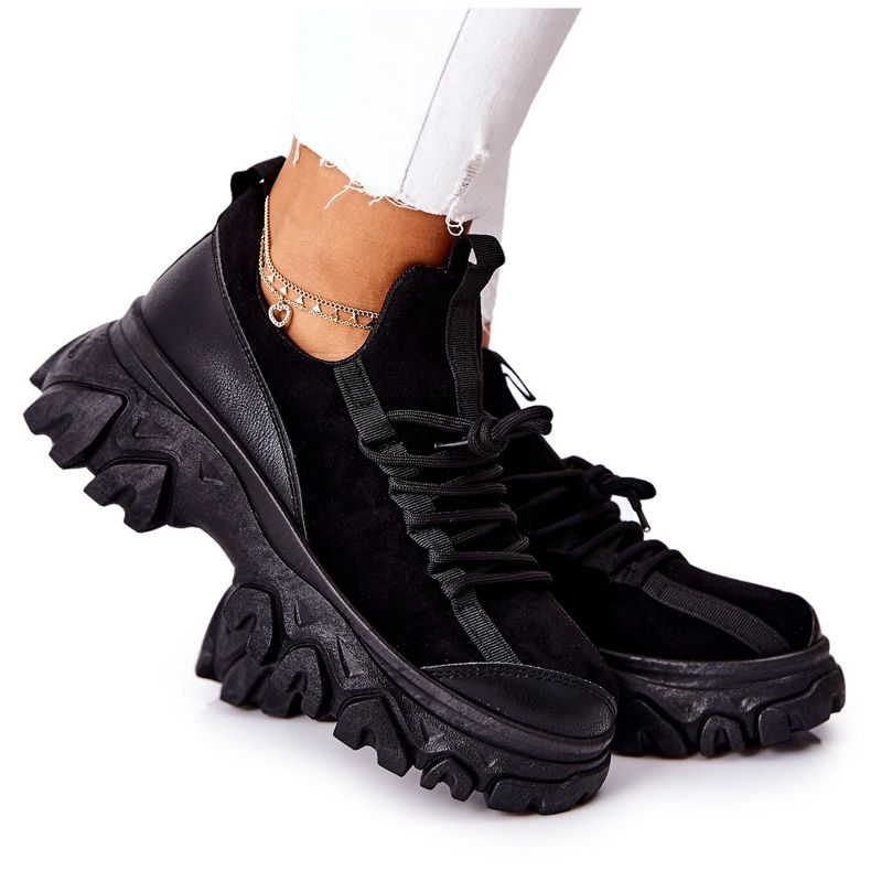 PS1 Tênis feminino esportivo tênis preto milhas