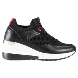 SHELOVET Tênis com malha preto