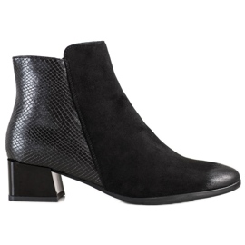 Botas com encaixe Snake Print VINCEZA preto
