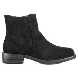 SHELOVET Botas clássicas de salto plano preto