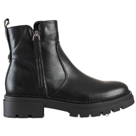Evento Botas confortáveis com zíper preto Evento Botas confortáveis com zíper preto