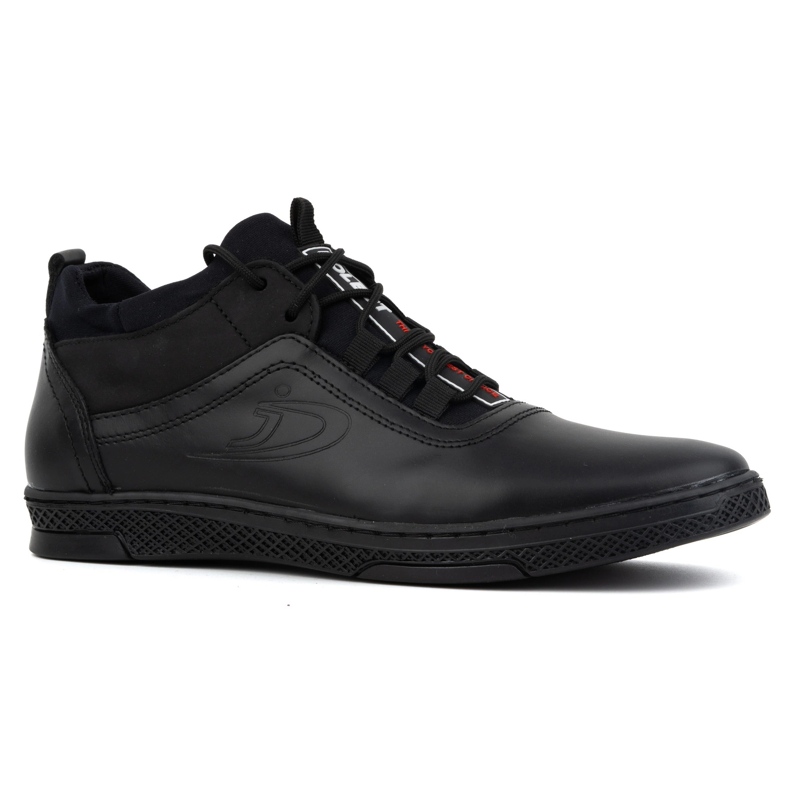 Polbut Sapatos de inverno masculinos K27F em lã preta preto