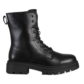 Evento Botas quentes com couro ecológico preto Evento Botas quentes com couro ecológico preto