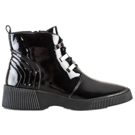 S. BARSKI Botas lacadas na plataforma S.BARSKI preto S. BARSKI Botas lacadas na plataforma S.BARSKI preto