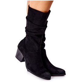 Vinceza Botas Ranafast pretas de camurça feminina preto