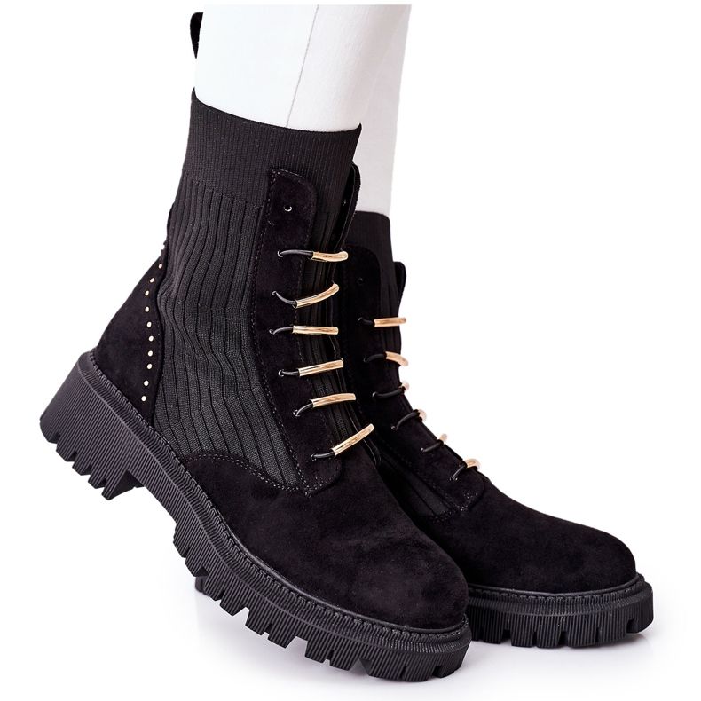 PM1 Botas femininas sapatilhas de trabalho pretas Maxine preto