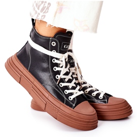 Tênis com isolamento alto feminino GOE II2N4033 preto marrom