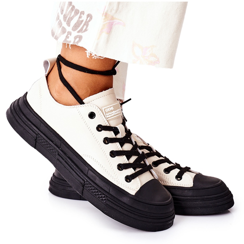 Tênis feminino quente GOE II2N4036 branco preto